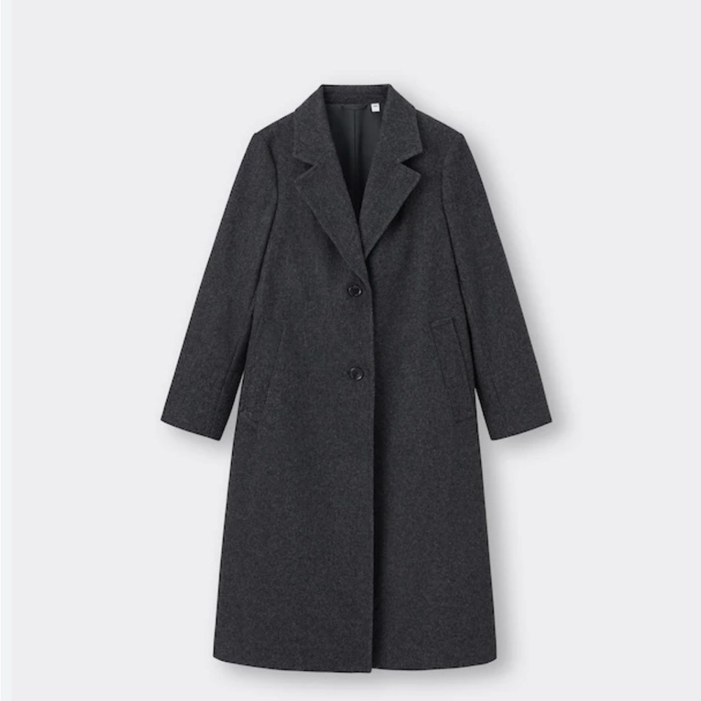 Tailored Gray Wool Long Coat Size 12